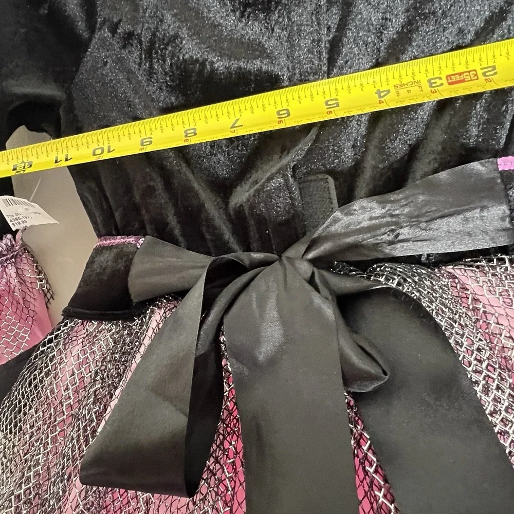 Vintage Rubies Girls Pink Black Princess Witch Costume Dress Up Cloths Hoop - Picture 12 of 13